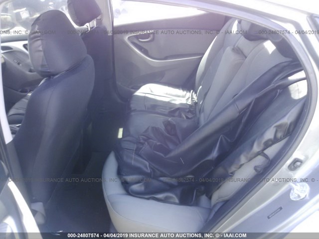 5NPDH4AE0CH141041 - 2012 HYUNDAI ELANTRA GLS/LIMITED GRAY photo 8