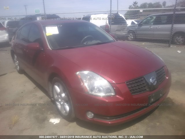 1N4BA41E84C885923 - 2004 NISSAN MAXIMA SE/SL RED photo 1