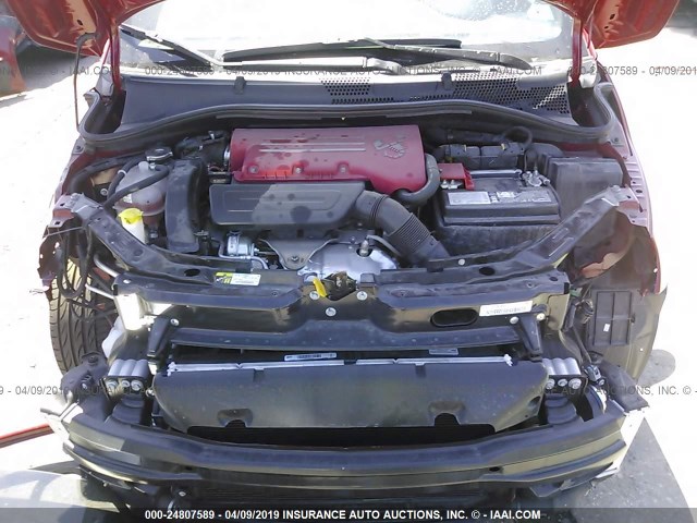 3C3CFFFH8HT605995 - 2017 FIAT 500 ABARTH RED photo 10