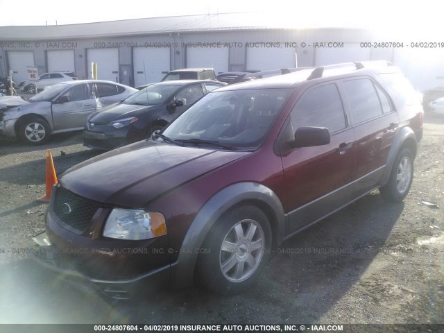 1FMZK04195GA19970 - 2005 FORD FREESTYLE SE MAROON photo 2