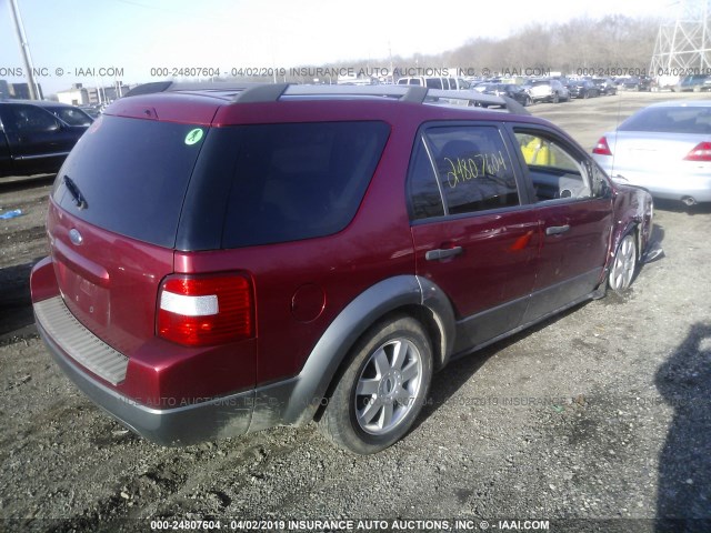 1FMZK04195GA19970 - 2005 FORD FREESTYLE SE MAROON photo 4