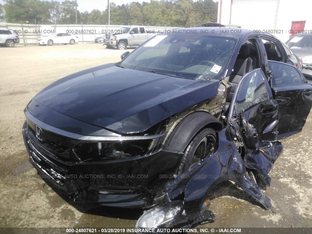 1HGCV1F33JA078341 - 2018 HONDA ACCORD SPORT BLACK photo 2