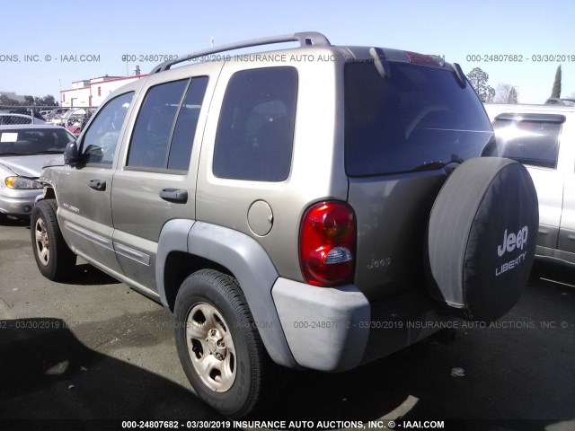 1J4GL48K53W718447 - 2003 JEEP LIBERTY SPORT/FREEDOM GOLD photo 3