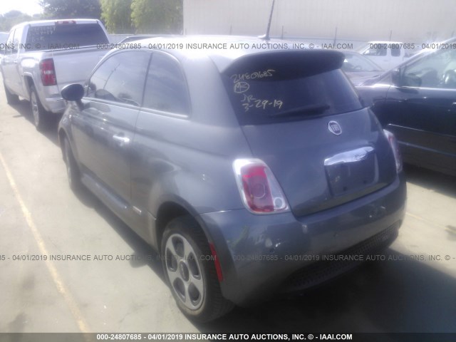 3C3CFFGE5DT740298 - 2013 FIAT 500 ELECTRIC GRAY photo 3