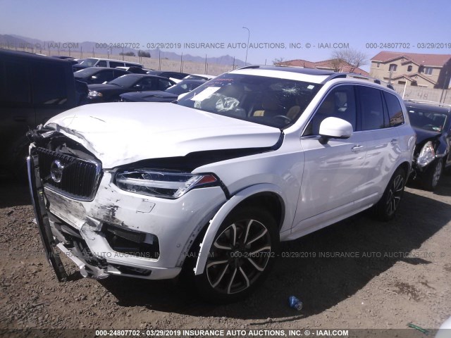 YV4A22PK9H1123896 - 2017 VOLVO XC90 T6 WHITE photo 2