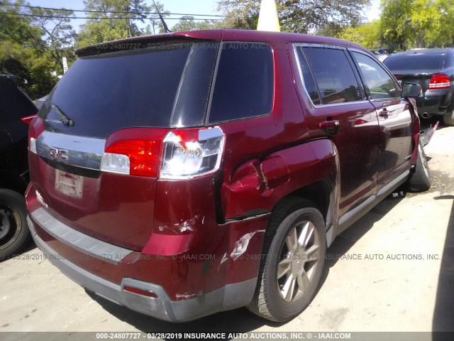 2CTALMEC6B6278695 - 2011 GMC TERRAIN SLE RED photo 4