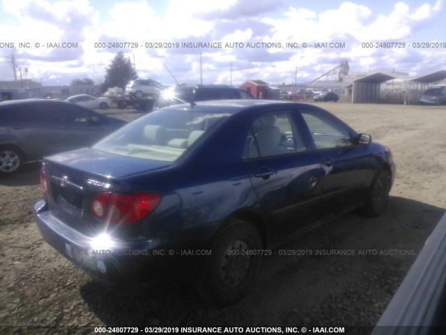 1NXBR32E08Z979401 - 2008 TOYOTA COROLLA CE/LE/S BLUE photo 4