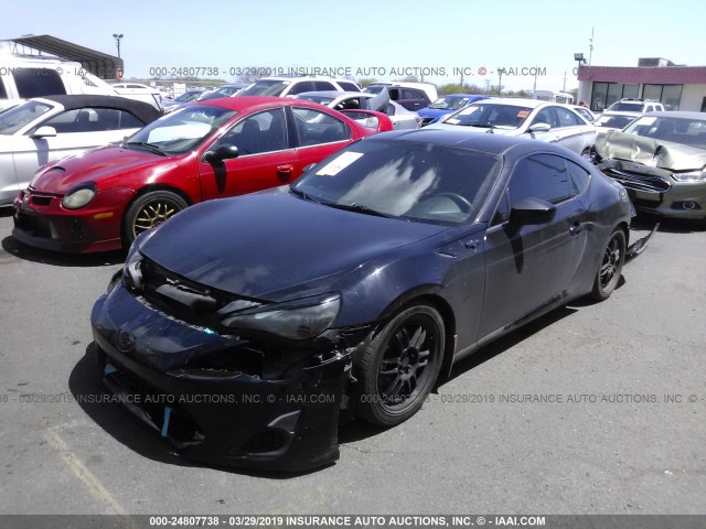 JF1ZNAA1XD1724340 - 2013 TOYOTA SCION FR-S BLACK photo 2