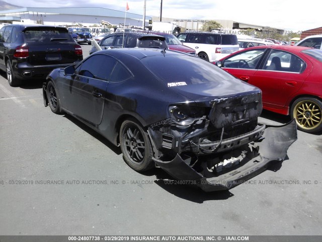 JF1ZNAA1XD1724340 - 2013 TOYOTA SCION FR-S BLACK photo 3