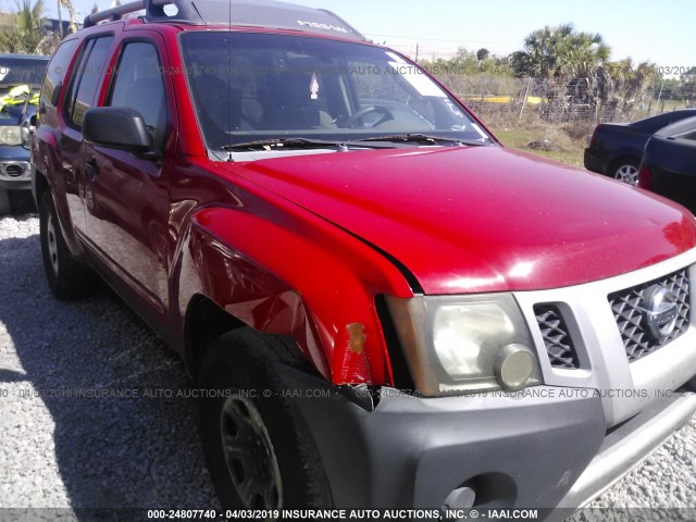 5N1AN08UX9C513115 - 2009 NISSAN XTERRA OFF ROAD/S/SE RED photo 1