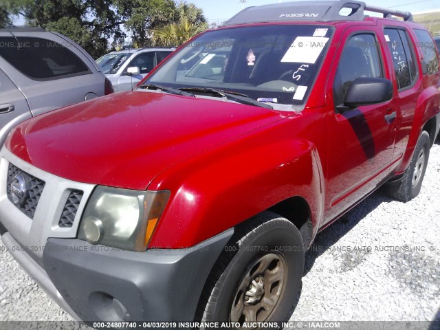 5N1AN08UX9C513115 - 2009 NISSAN XTERRA OFF ROAD/S/SE RED photo 2