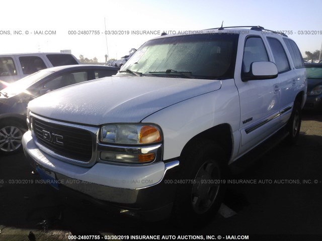 1GKEK13T35J202199 - 2005 GMC YUKON WHITE photo 2