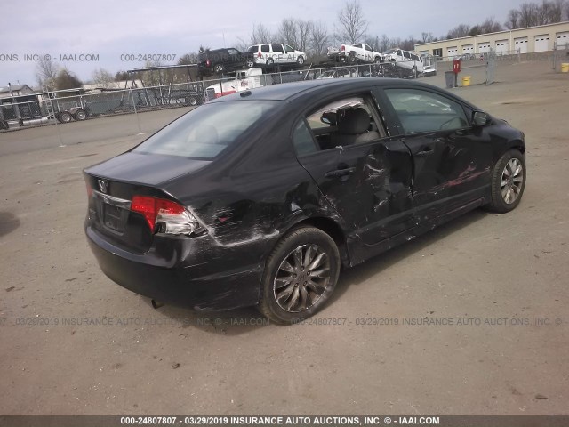 2HGFA16919H325432 - 2009 HONDA CIVIC EXL BLACK photo 4