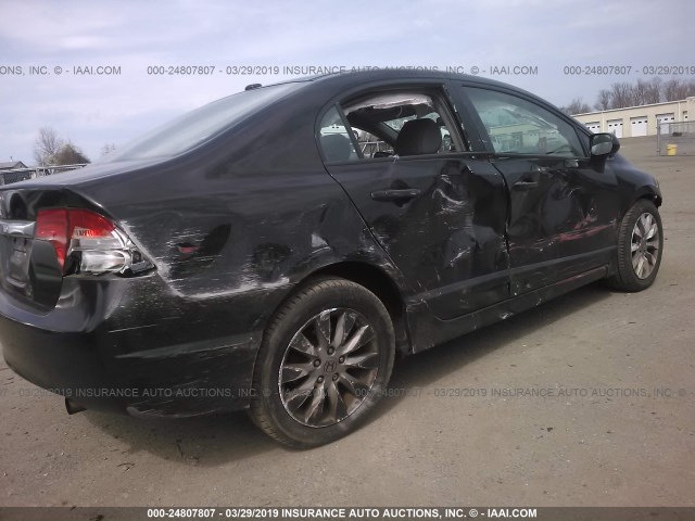 2HGFA16919H325432 - 2009 HONDA CIVIC EXL BLACK photo 6