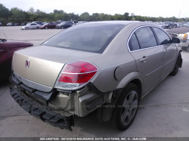 1G8ZS57B38F268680 - 2008 SATURN AURA XE GOLD photo 4