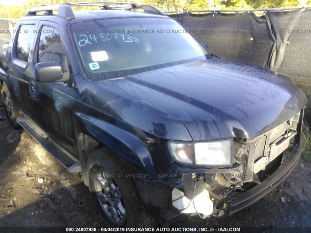 2HJYK16367H506874 - 2007 HONDA RIDGELINE RTX BLACK photo 1