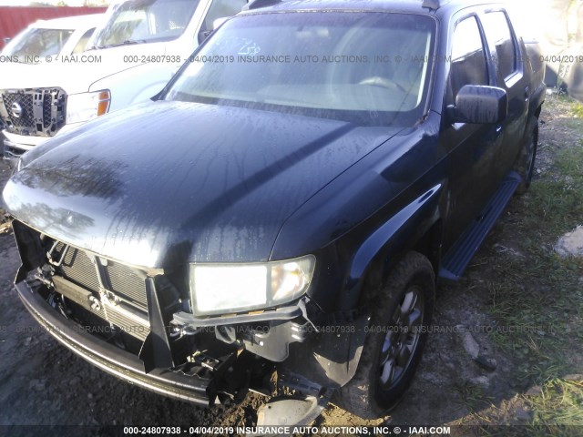 2HJYK16367H506874 - 2007 HONDA RIDGELINE RTX BLACK photo 2