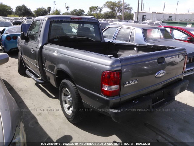 1FTYR10D77PA40983 - 2007 FORD RANGER GRAY photo 3