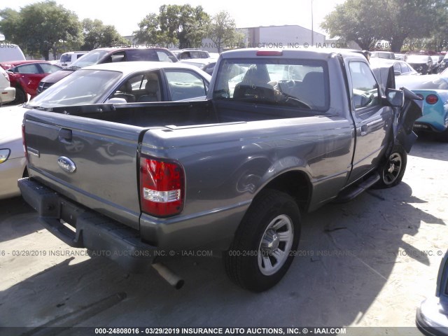 1FTYR10D77PA40983 - 2007 FORD RANGER GRAY photo 4