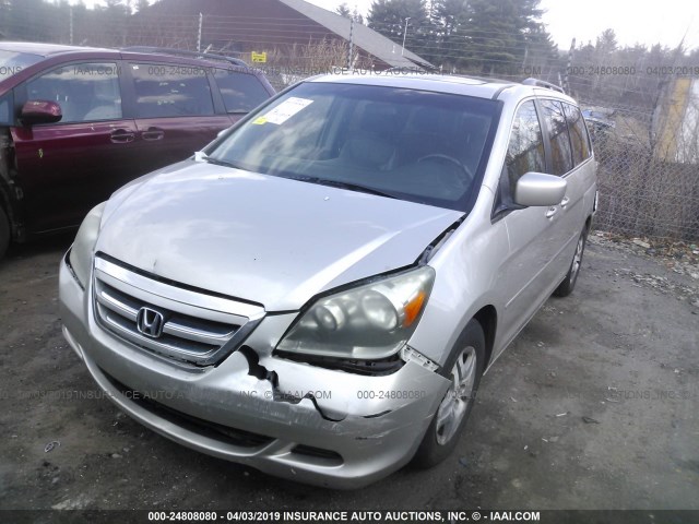 5FNRL38776B426604 - 2006 HONDA ODYSSEY EXL SILVER photo 2