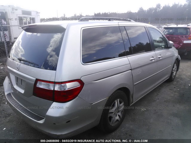 5FNRL38776B426604 - 2006 HONDA ODYSSEY EXL SILVER photo 4