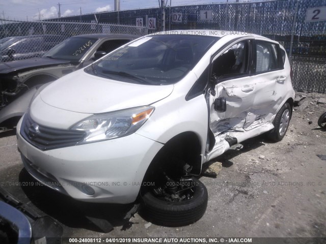 3N1CE2CP0FL384590 - 2015 NISSAN VERSA NOTE S/S PLUS/SV/SL/SR WHITE photo 2