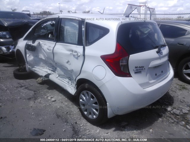 3N1CE2CP0FL384590 - 2015 NISSAN VERSA NOTE S/S PLUS/SV/SL/SR WHITE photo 3