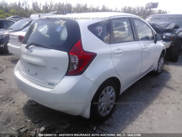 3N1CE2CP0FL384590 - 2015 NISSAN VERSA NOTE S/S PLUS/SV/SL/SR WHITE photo 4