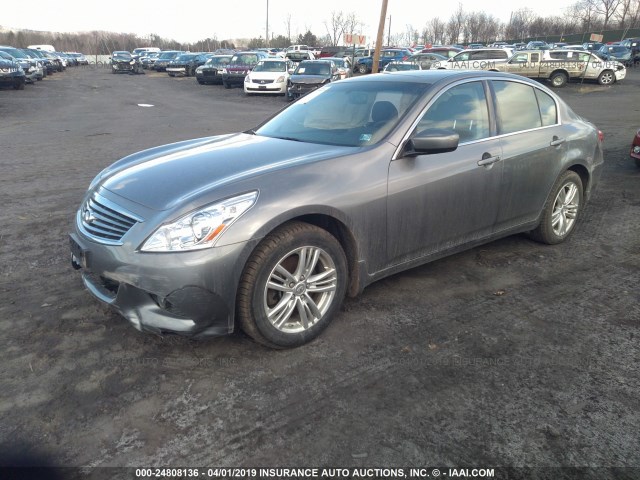 JN1CV6AR2DM767039 - 2013 INFINITI G37 GRAY photo 2