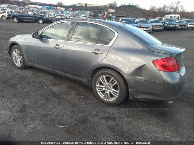 JN1CV6AR2DM767039 - 2013 INFINITI G37 GRAY photo 3