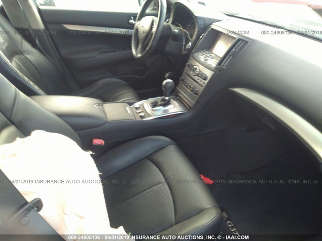 JN1CV6AR2DM767039 - 2013 INFINITI G37 GRAY photo 5