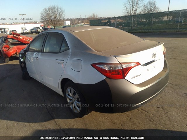 5YFBURHEXEP163916 - 2014 TOYOTA COROLLA L/LE/LE PLS/PRM/S/S PLS WHITE photo 3