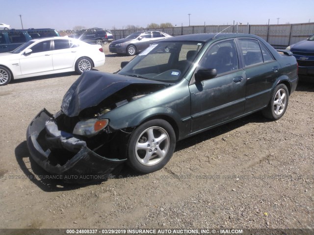 JM1BJ225210432570 - 2001 MAZDA PROTEGE LX/ES მწვანე ფოტო 2