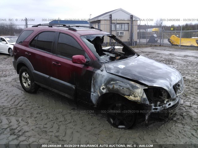 KNDJC733945225892 - 2004 KIA SORENTO EX/LX BURGUNDY photo 1