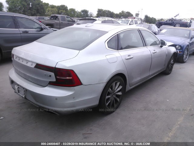 LVY992MK7JP024141 - 2018 VOLVO S90 T6/MOMENTUM SILVER photo 4