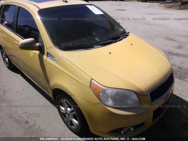 KL1TG66E29B353931 - 2009 CHEVROLET AVEO LT YELLOW photo 1