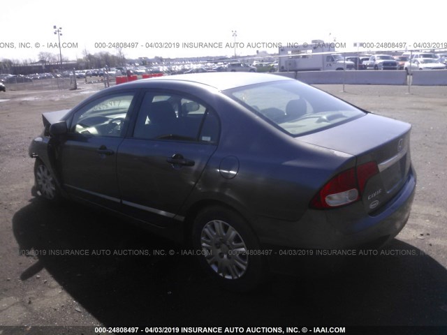 2HGFA15389H514625 - 2009 HONDA CIVIC VP GRAY photo 3