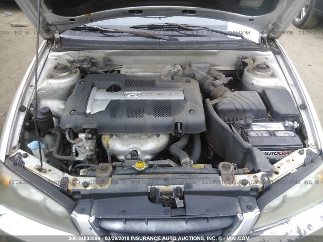 KMHDN46D74U916236 - 2004 HYUNDAI ELANTRA GLS/GT SILVER photo 10