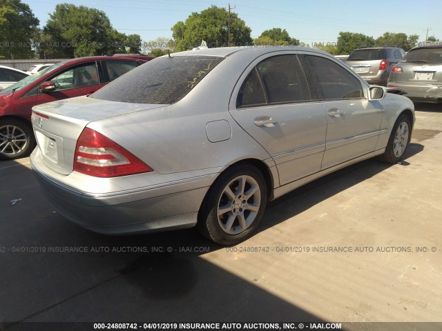 WDBRF54H27F905056 - 2007 MERCEDES-BENZ C 280 SILVER photo 4