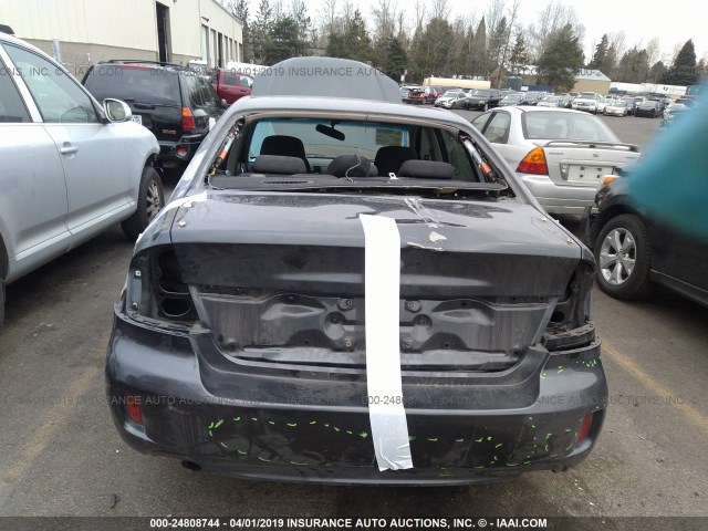 4S3BL616697218891 - 2009 SUBARU LEGACY 2.5I GRAY photo 6