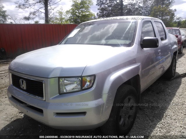 2HJYK16357H520331 - 2007 HONDA RIDGELINE RTX SILVER photo 2