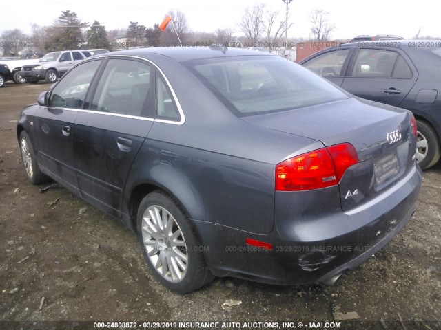 WAUAF78E36A059541 - 2006 AUDI A4 2/TURBO GRAY photo 3