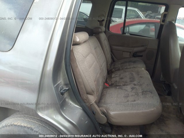 1FMZU62E42ZA76449 - 2002 FORD EXPLORER XLS TAN photo 8