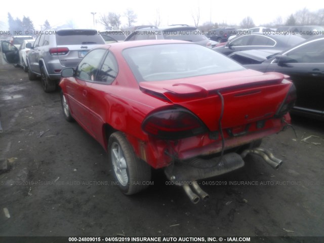 1G2NW12E2YM782023 - 2000 PONTIAC GRAND AM GT RED photo 3