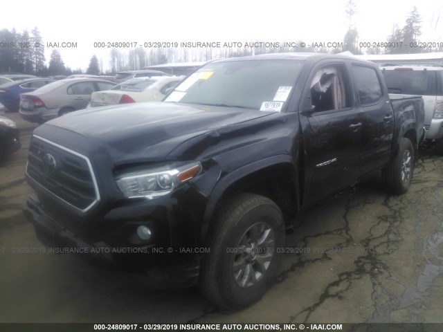 3TMCZ5AN6JM136836 - 2018 TOYOTA TACOMA DBL CAB/SR/TRDSPT/OR/PRO BLACK photo 2