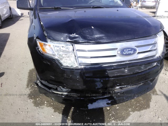 2FMDK38C98BA81016 - 2008 FORD EDGE SEL BLACK photo 6