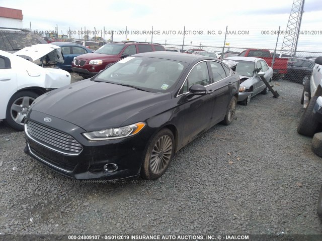 3FA6P0K95FR166997 - 2015 FORD FUSION TITANIUM BLACK photo 2