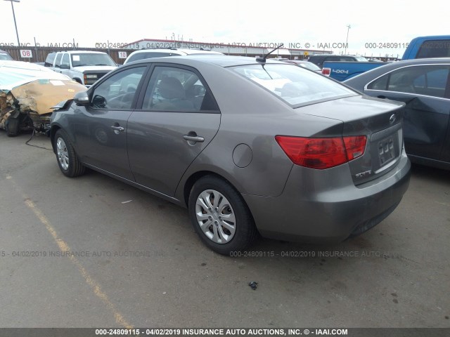 KNAFU4A24A5053890 - 2010 KIA FORTE EX GRAY photo 3