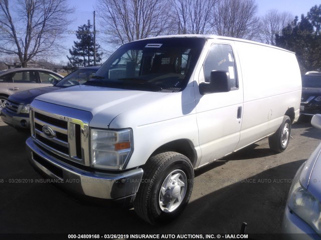 1FTNE24W78DA89393 - 2008 FORD ECONOLINE E250 VAN WHITE photo 2