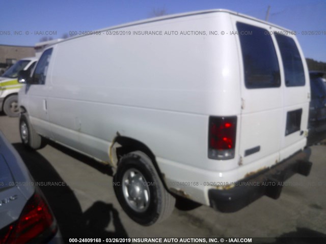 1FTNE24W78DA89393 - 2008 FORD ECONOLINE E250 VAN WHITE photo 3